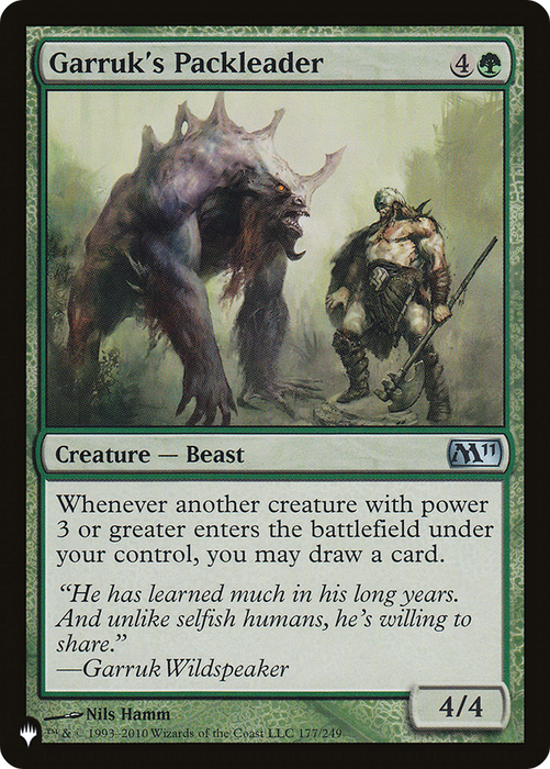 Garruk's Packleader [PLST-M11-177] - The List