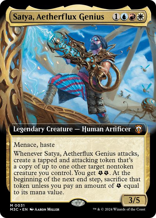 Satya, Aetherflux Genius (Extended Art) [M3C-031] - Modern Horizons 3 Commander