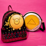 LOUNGEFLY Squid Game Piggy Bank Masked Men Glow Mini Backpack