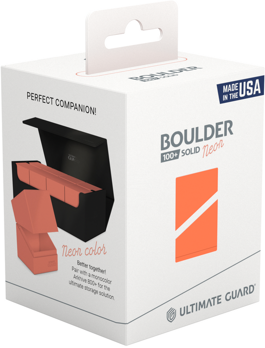 Ultimate Guard Deck Box - Boulder 100+ Solid Neon Orange