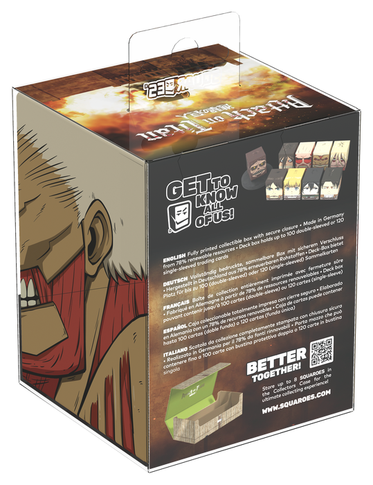 Ultimate Guard - Squaroes 100ct Deck Box - Attack on Titan - ARMORED TITAN (Pre-Order)