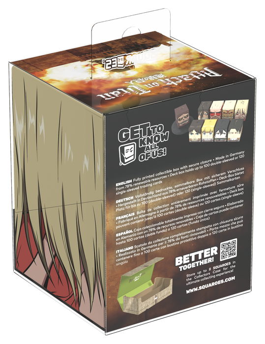 Ultimate Guard - Squaroes 100ct Deck Box - Attack on Titan - FEMALE TITAN (Pre-Order)