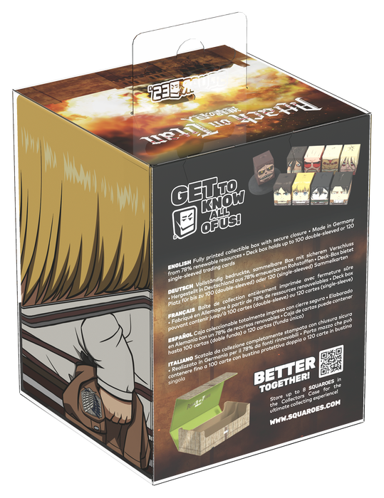 Ultimate Guard - Squaroes 100ct Deck Box - Attack on Titan - ARMIN ARLERT (Pre-Order)
