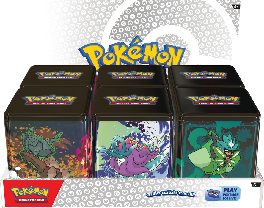 Pokémon 2025 Q1 Stacking Tin -  Set of 6 (Pre-Order)