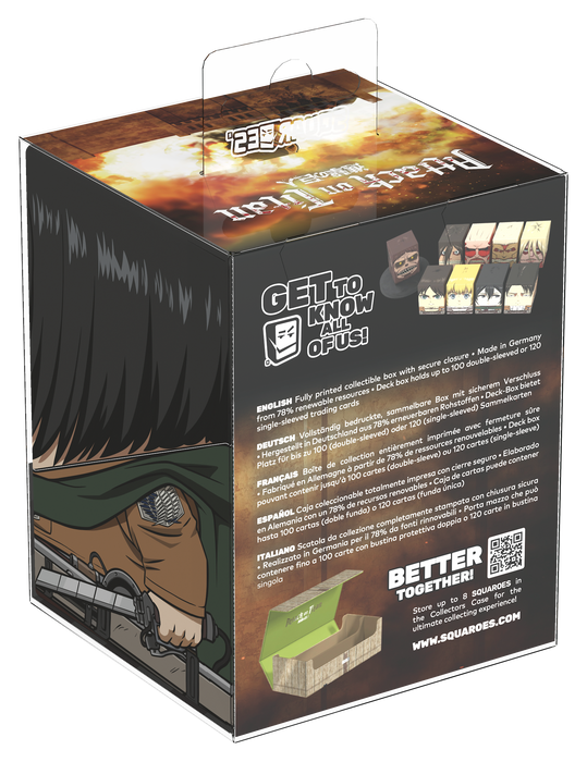 Ultimate Guard - Squaroes 100ct Deck Box - Attack on Titan - MIKASA ACKERMANN (Pre-Order)