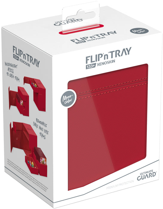 Ultimate Guard - 133+ Card Twin Flip N Tray Deck Case - Xenoskin Red
