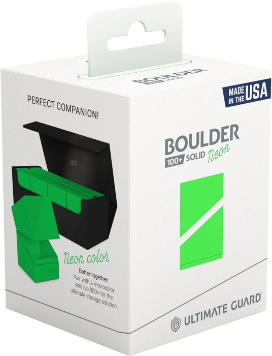 Ultimate Guard Deck Box - Boulder 100+ Solid Neon Green