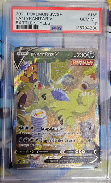 PSA 10 - Tyranitar V - Battle Styles - #155 - 135794238