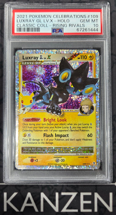 PSA 10 - Luxray GL Lv. X - 25th Anniversary Edition - #109 - 67261444 - Japanese