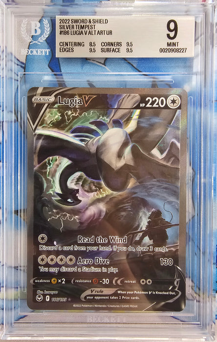 BGS 9 - Lugia V - Silver Tempest - #186 - 0020908227
