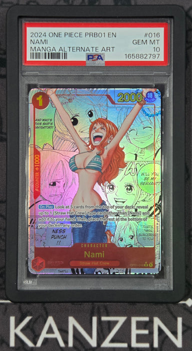 PSA 10 - Nami - PRB01 Manga Alternate Art - #016 - 165882797