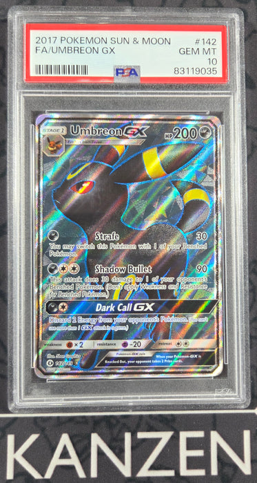 PSA 10 - Umbreon GX - Sun & Moon - #142 - 83119035