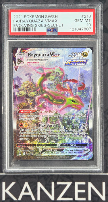 PSA 10 - Rayquaza VMAX - Evolving Skies - #218 - 101847807