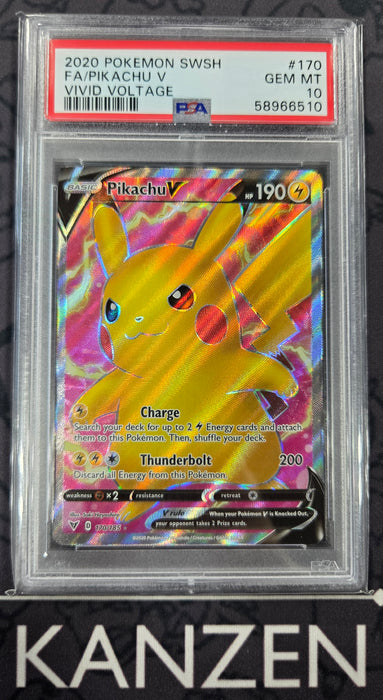 PSA 10 - Pikachu V - Vivid Voltage - #170 - 58966510