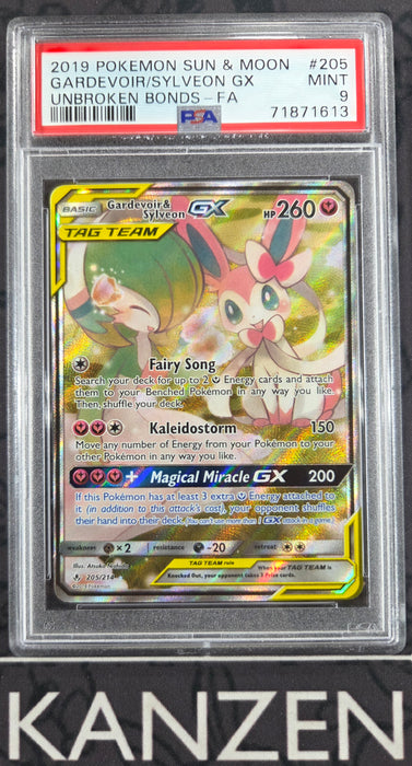 PSA 9 - Gardevoir & Sylveon GX - Unbroken Bonds - #205 - 71871613