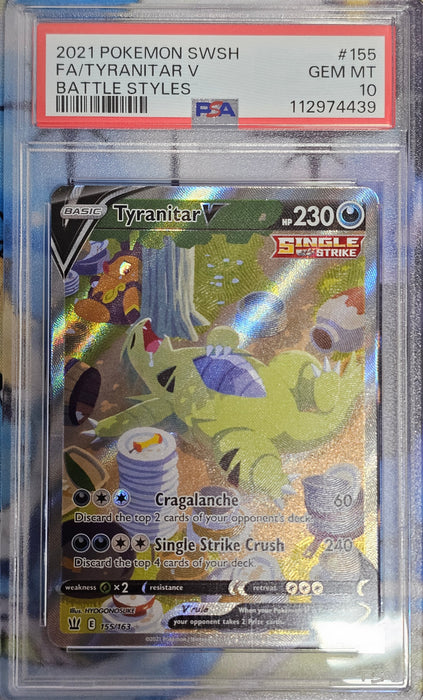 PSA 10 - Tyranitar V - Battle Styles - #155 - 112974439