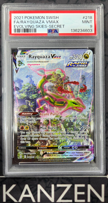 PSA 9 - Rayquaza VMAX - Evolving Skies - #218 - 136234603