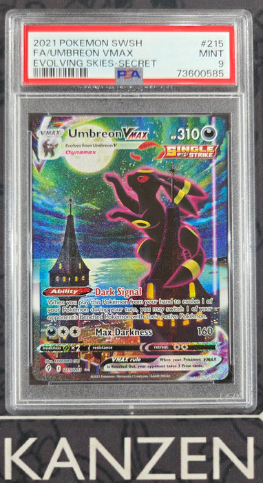 PSA 9 - Umbreon VMAX - Evolving Skies - #215 - 73600585