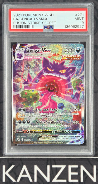 PSA 9 - Gengar VMAX - Fusion Strike - #271 - 136062527