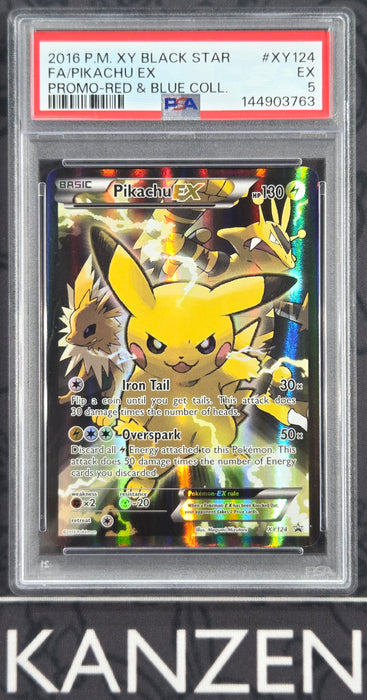 PSA 5 - Pikachu EX - Red & Blue Collection - #XY124 - 144903763