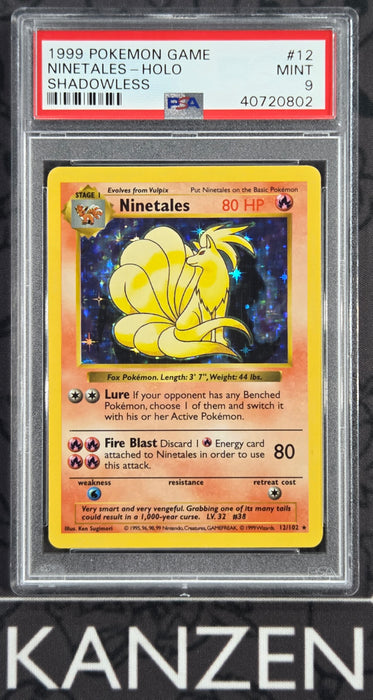 PSA 9 - Ninetales - Base Set Shadowless - #12 - 40720802