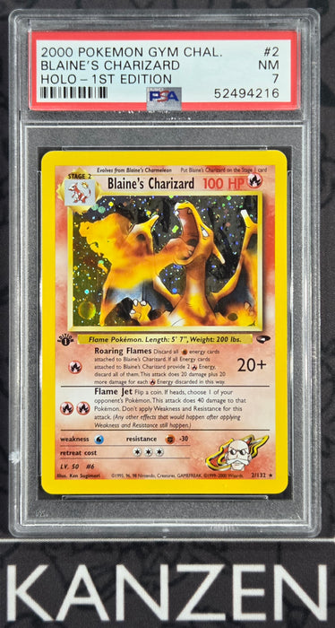 PSA 7 - Blaine's Charizard - Gym Challenge 1st Edition - #2 - 52494216