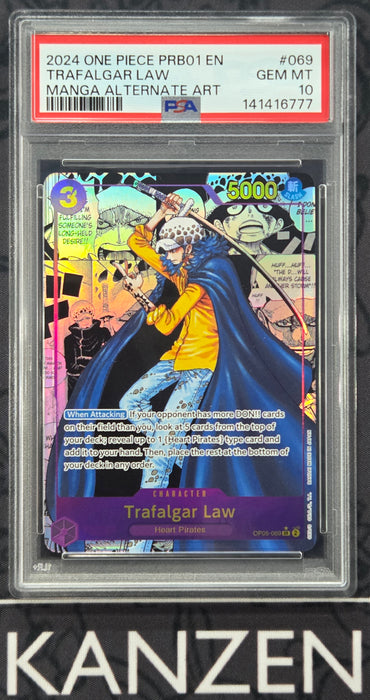 PSA 10 - Trafalgar Law - PRB01 Premium Booster - #069 - 141416777