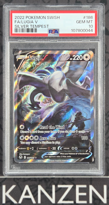 PSA 10 - Lugia V - Silver Tempest - #186 - 107800044