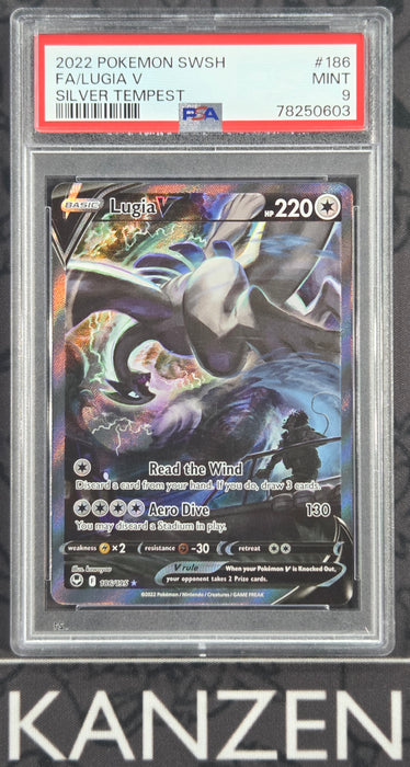 PSA 9 - Lugia V - Silver Tempest - #186 - 78250603