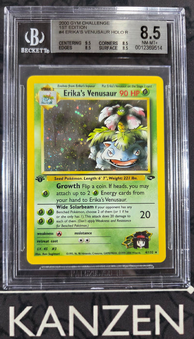 BGS 8.5 - Erika's Venusaur - Gym Challenge 1st Ed. - #4 - 0012369514