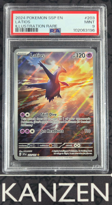 PSA 9 - Latios - Surging Sparks - #203 - 102063196