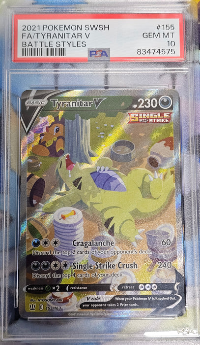 PSA 10 - Tyranitar V - Battle Styles - #155 - 83474575