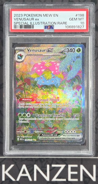 PSA 10 - Venusaur EX - Pokemon 151 - #198 - 106891827