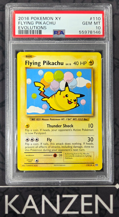 PSA 10 - Flying Pikachu - Evolutions - #110 - 55978146