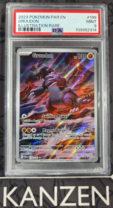 PSA 9 - Groudon - Paradox Rift - #199 - 109982314