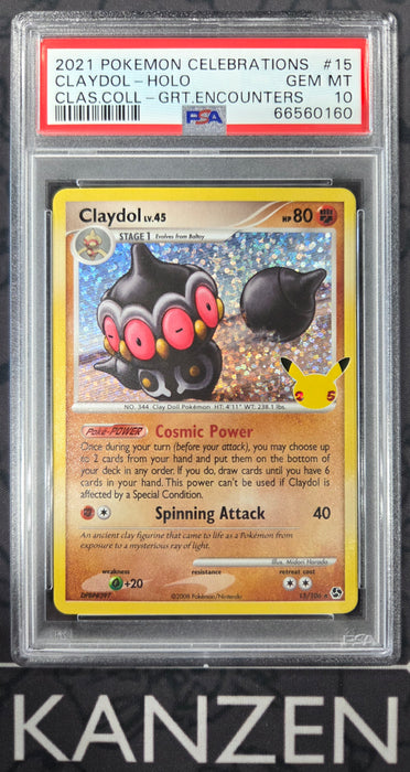 PSA 10 - Claydol - Celebrations - #15 - 66560160