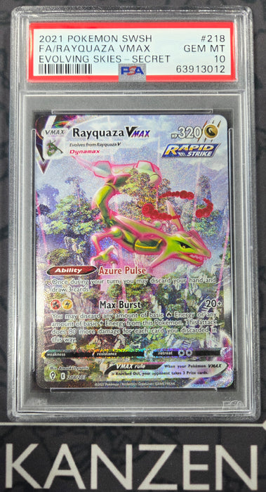 PSA 10 - Rayquaza VMAX - Evolving Skies - #218 - 63913012