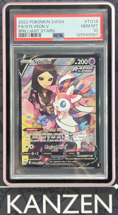 PSA 10 - Sylveon V - Brilliant Stars - #TG14 - 125540081