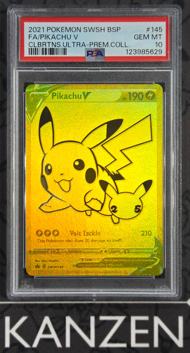 PSA 10 - Pikachu V - Celebrations Ultra Premium Collection - #145 - 123985629