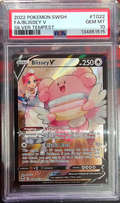 PSA 10 - Blissey V - Silver Tempest - #TG22 - 134851515