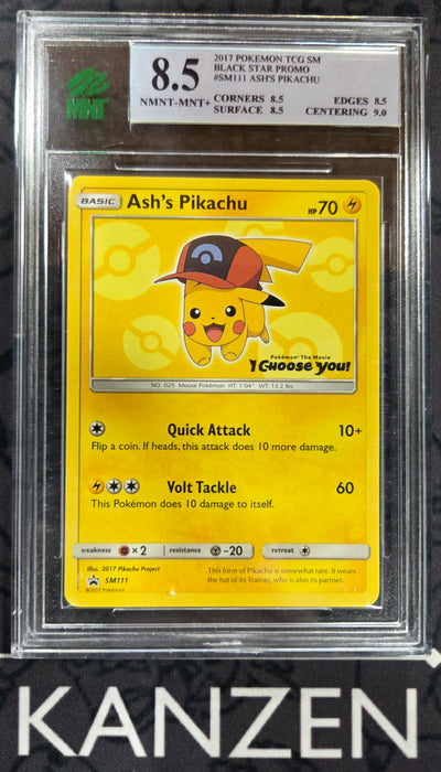 MNT 8.5 - Ash's Pikachu - "I Choose You!" Black Star Promo - #SM111 - 00000128840