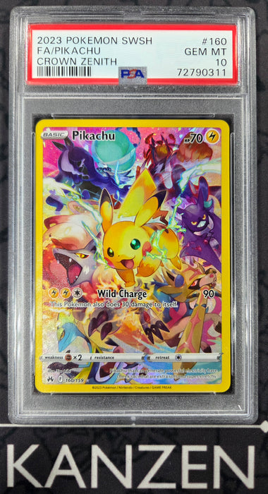 PSA 10 - Pikachu - Crown Zenith - #160 - 72790311