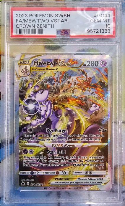 PSA 10 - Mewtwo Vstar - Crown Zenith - #GG24 - 95721383