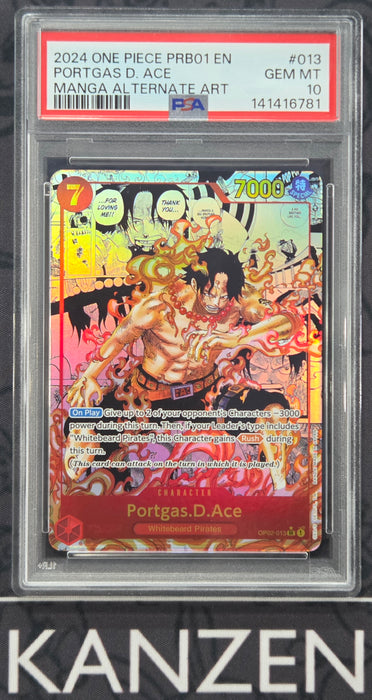 PSA 10 - Portgas.D.Ace - PRB01 Premium Booster - #013 - 141416781