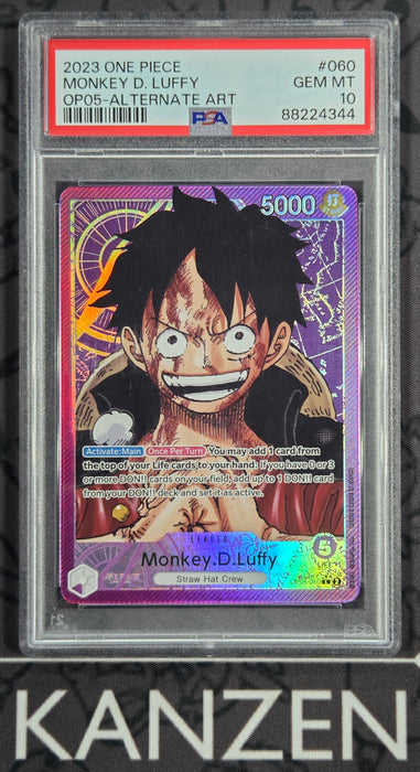 PSA 10 - Monkey.D.Luffy - OP05 Awakening Of The New Era - #060 - 88224344