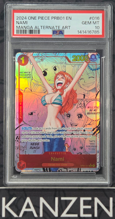 PSA 10 - Nami - PRB01 Premium Booster - #016 - 141416785