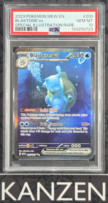 PSA 10 - Blastoise EX - Pokemon 151 - #200 - 120250723