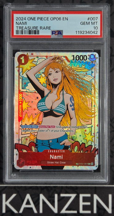 PSA 10 - Nami - Treasure Rare - #007 - 119234042