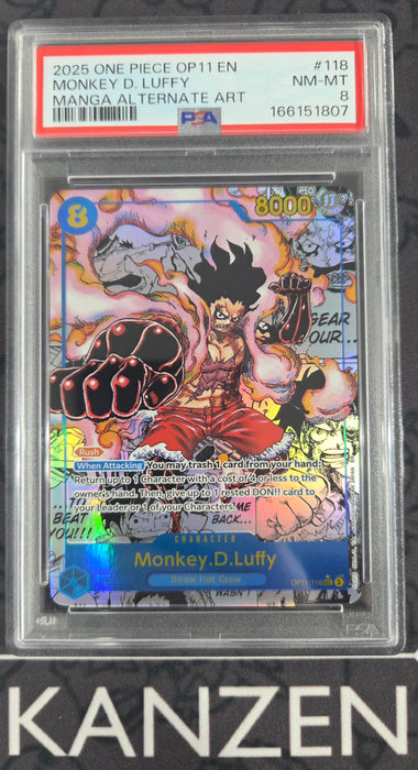 PSA 8 - Monkey.D.Luffy - Fist of Divine Speed - #118 - 166151807