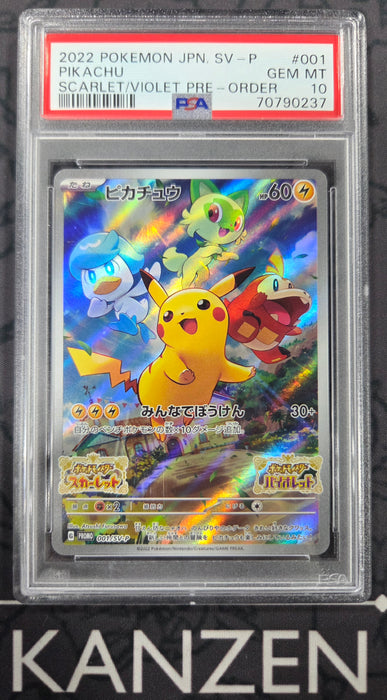 PSA 10 - Pikachu - Scarlet/Violet Pre-order - #001 - 70790237 - Japanese
